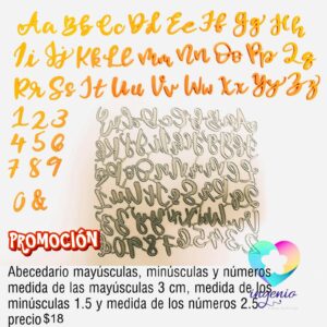 Abecedario mayúscula minúscula y números